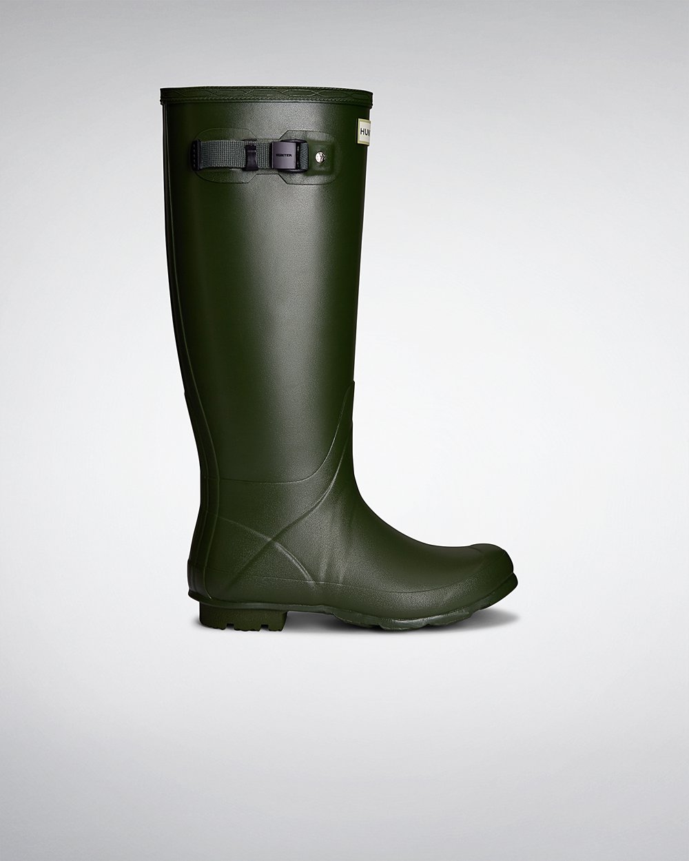 Womens Hunter Tall Rain Boots Green - Norris Field Neoprene Lined - 9837402-HA